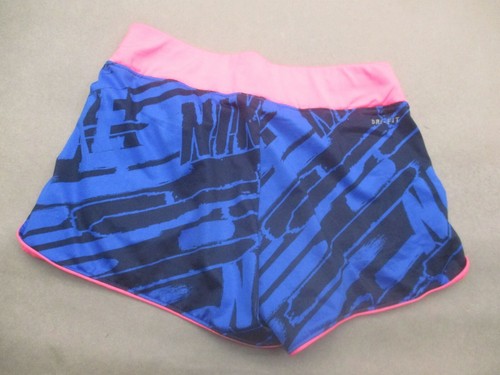 NIKE DRI-FIT Size M Girls Multicolor Stretch Waist Mid Rise Running Shorts 246 - Picture 5 of 6