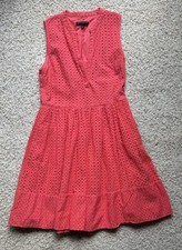 Women’s Banana Republic Pink Orange Sleeveless Dress Size 6