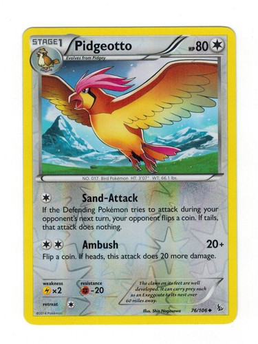 その他 Pigeon pochitto Pokemon - Pidgeotto - 76/106 - Uncommon - XY - Flashfire - NM | eBay