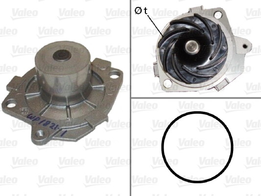 506590 VALEO Water Pump for ALFA ROMEO,CADILLAC,FIAT,LANCIA,OPEL,SAAB,SUZUKI,VAU