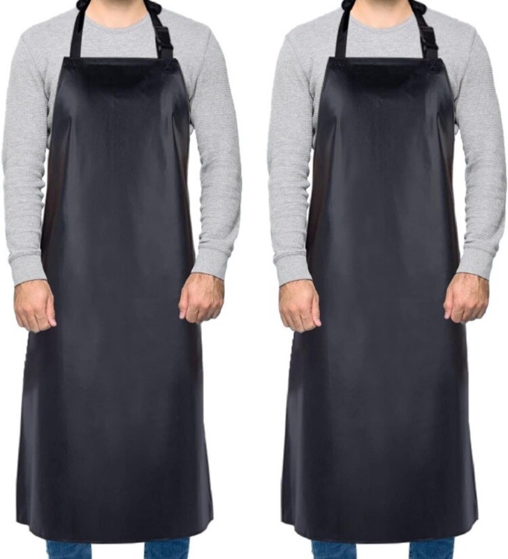 Holmsolver 2Pack Waterproof Rubber Vinyl Aprons for Dishwashing