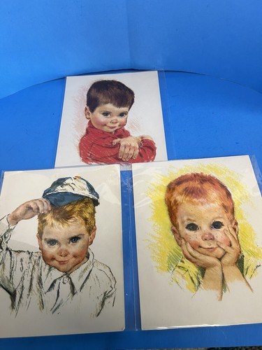 Northern Toilet Paper Boy Art Prints Set Of 3 8x10 Vintage Children