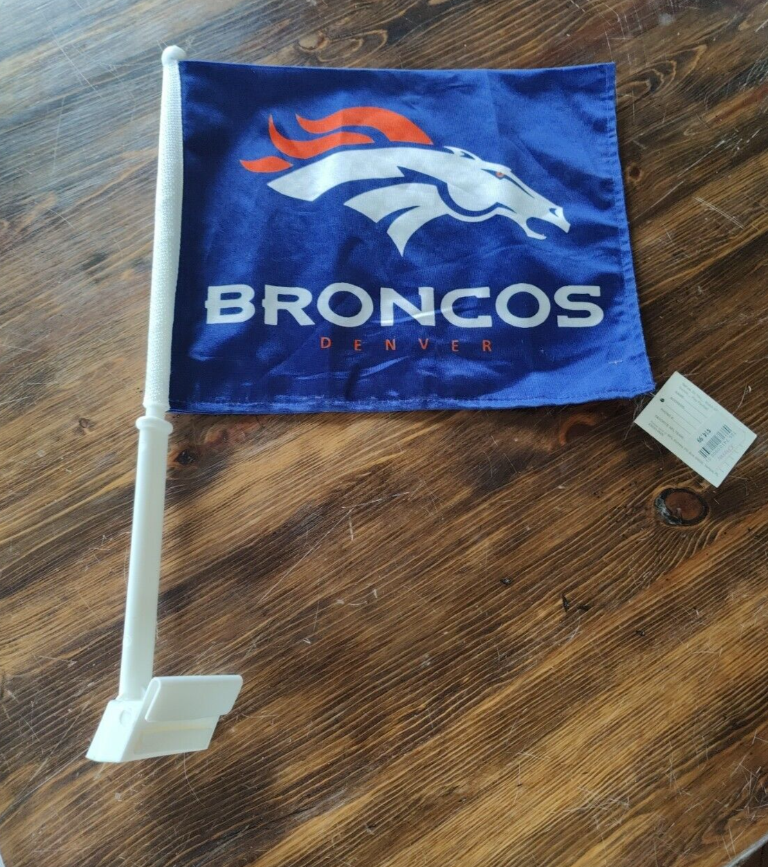 New with tag - DENVER BRONCOS NFL FOOTBALL CAR WINDOW FLAG