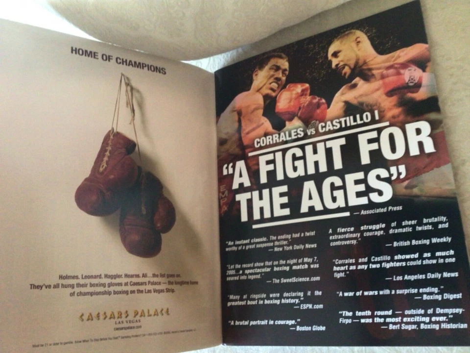 The Rematch CORRALES vs CASTILLO October 8, 2005 Official Program BOXING - Image 3 of 3