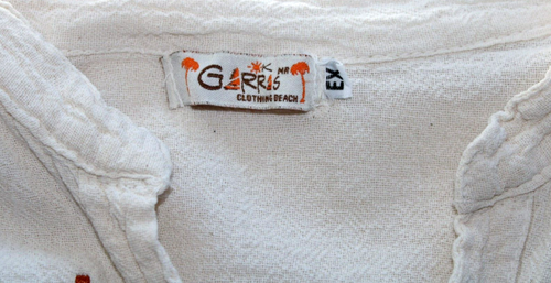 Womens Size LG? Cream Cotton Gauze Cover-Up Tunic Dress V-Neck Cruise Wear-#18 - Picture 7 of 10