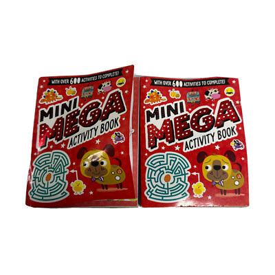 Mini Mega Activity Book 600 Activities Minor Issues-read  (Set of 2) NEW Dino N