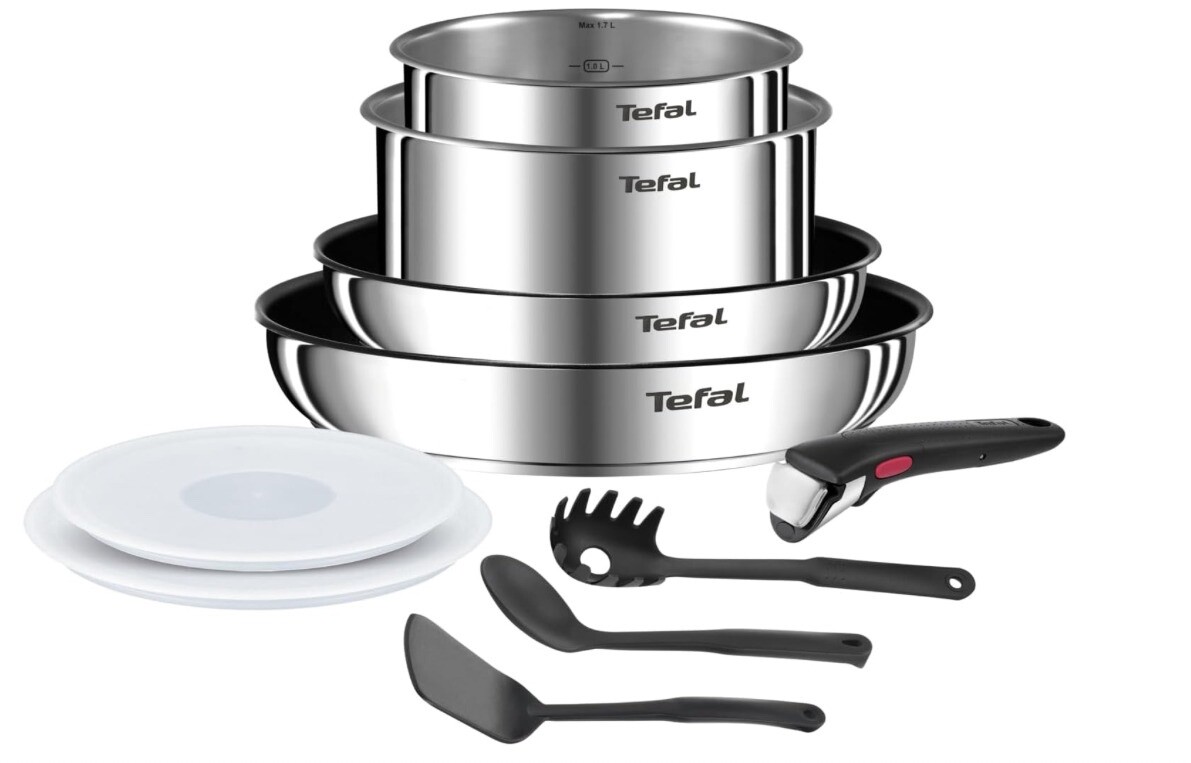 Batterie de cuisine 10 pcs Tefal Ingenio en acier inoxydable premium