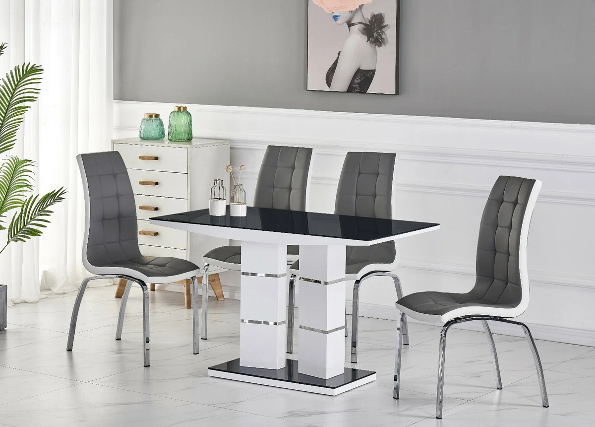 Glass table on sale and chairs ebay