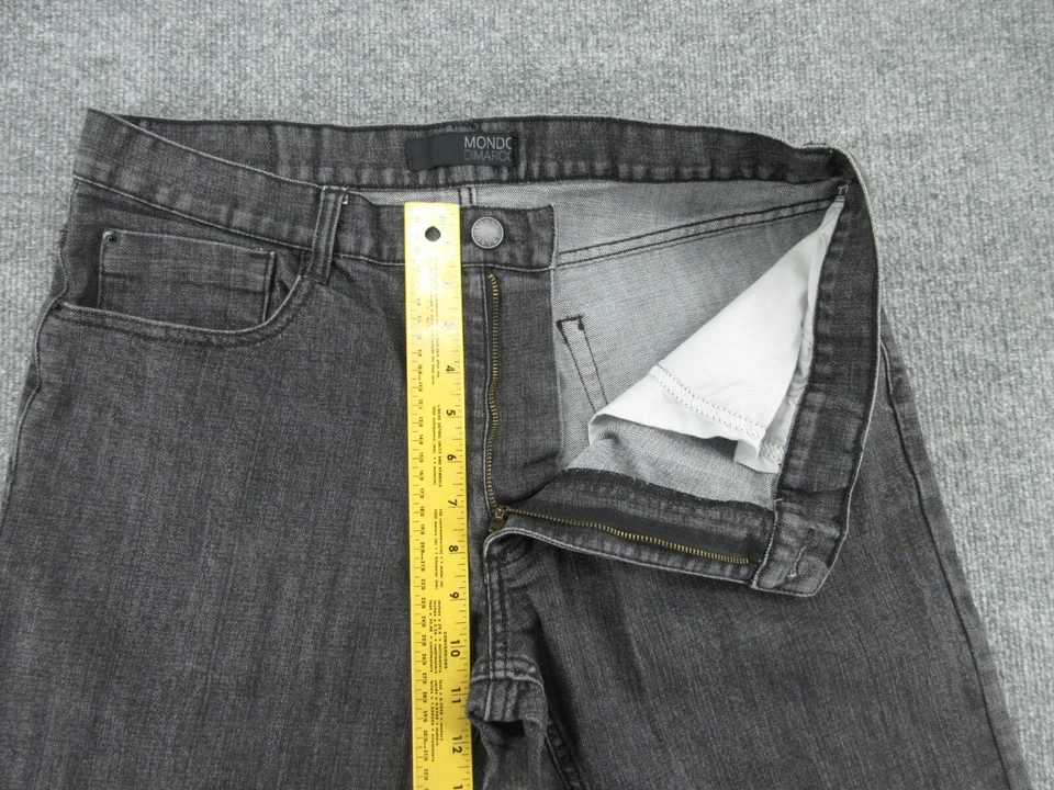 Mondo Dimarco Jeans Mens 36x32 Dark Gray Straight Stretch Denim (FITS 36x31) - Image 3 of 4