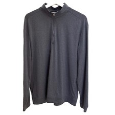 Johnnie O Flex Performance 1/4 Zip Stretch Pullover Mens Large Heather Navy Golf
