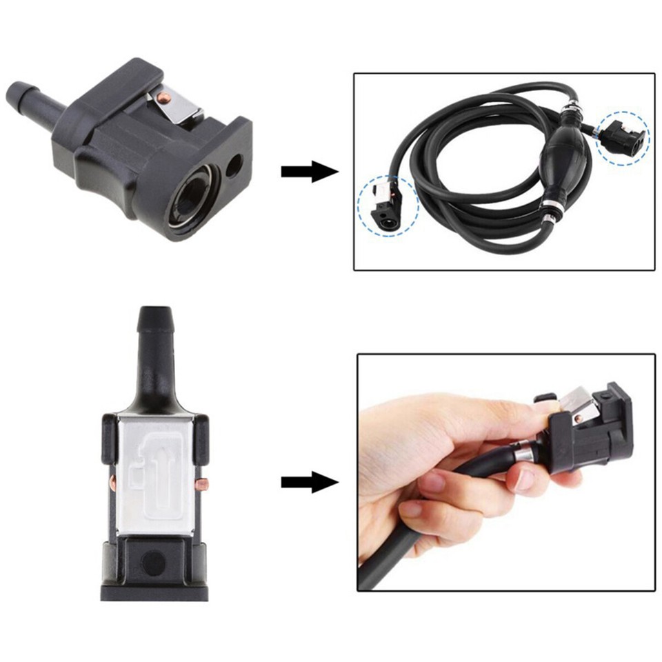 7mm Female Fuel Line Hose Adapter Compatible with Outboard Motor Boat