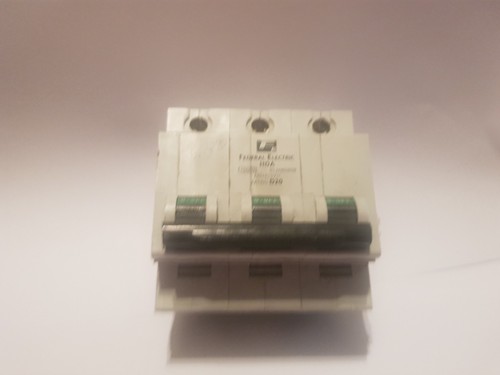 FEDERAL ELECTRIC 20A TYPE D, HDA 3 POLE, STAB-LOK MCB CIRCUIT BREAKER 20AMP D20 - Picture 2 of 5