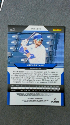 2021 Panini Prizm White Wave #3 Kris Bryant Cubs | eBay
