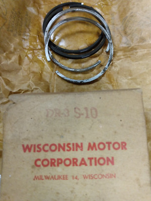 Wisconsin PISTON RING SET  DR-3 S10 (0.010 Over size) Open Box - New Old Stock