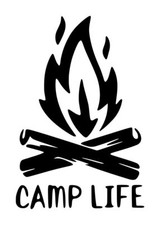 Camp Life Decal 2 4"x6" Choose Color