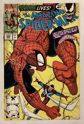 Amazing Spider-man 345, 1991, 2nd Appearance Cletus Kasady, Venom Appearance, NM