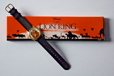 1994 Timex Disney Watch The Lion King Mufasa Simba 31mm Leather 