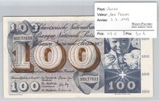 Switzerland - 100 Francs - 7.3.1973 - Pick 49 O - N° 99R37833
