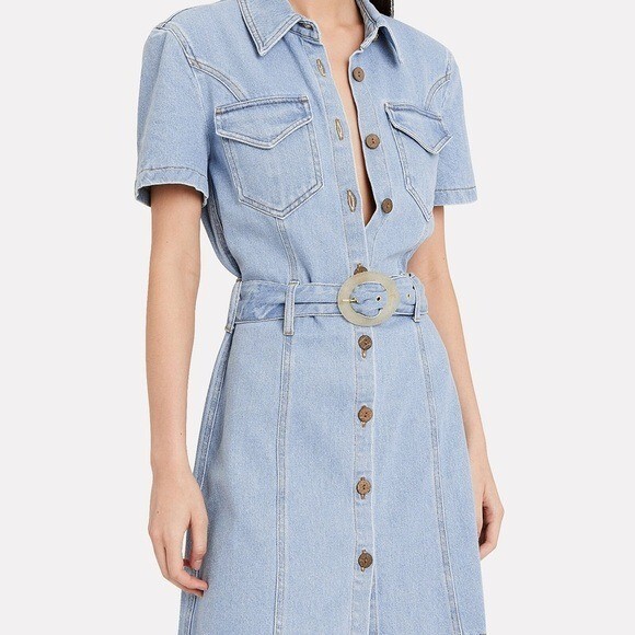 nanushka denim dress Mora Shirt Dress, Blue, XS Absyore A-Line Lace Short CAROLINAK Mini dress Fit Regular fit Size:UK8 (US Mens 9 | Womens 11)