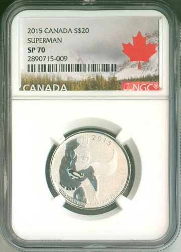 2015 Canada S$20 Superman $20 for $20 Series NGC SP70