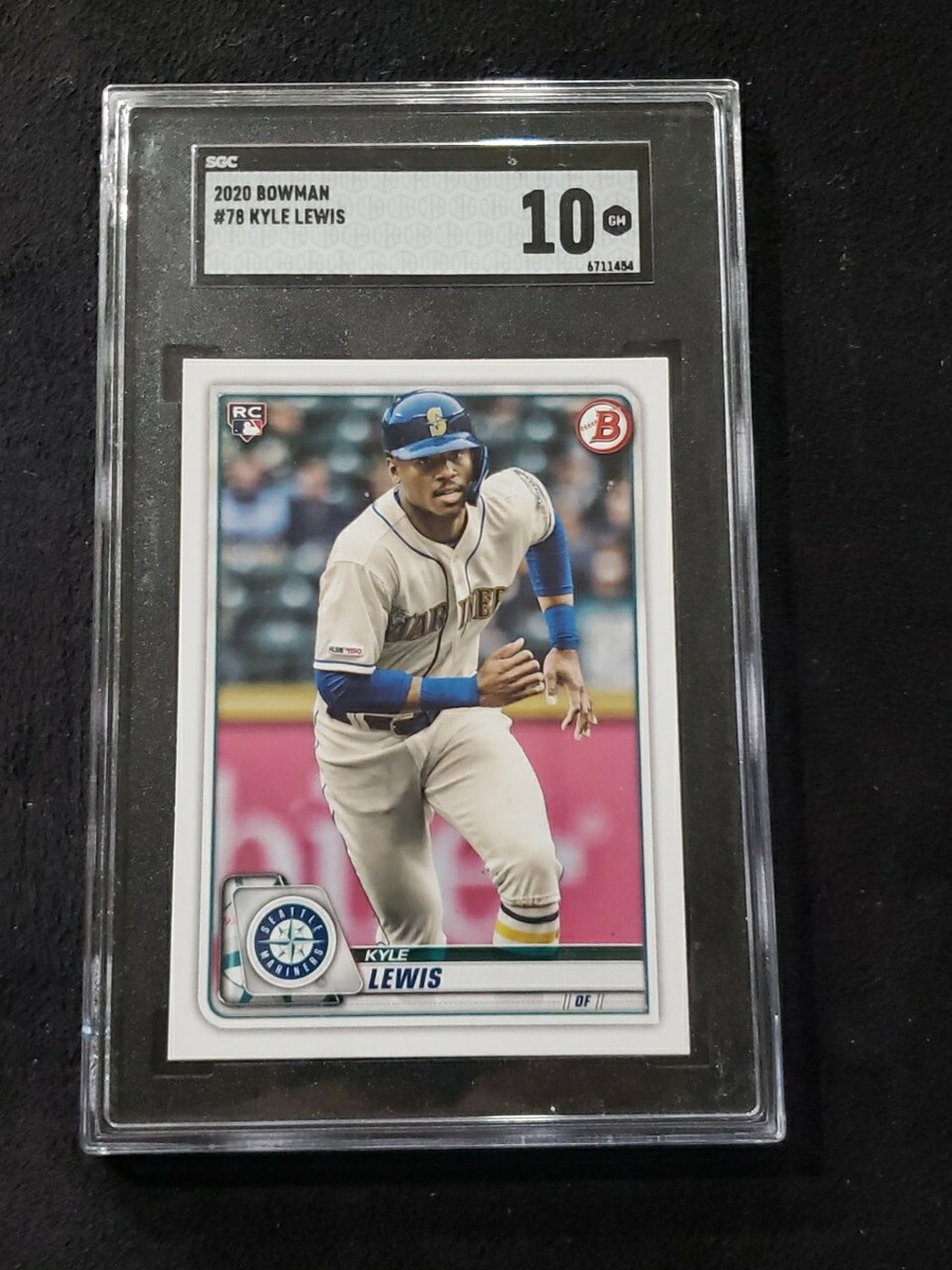 2020年新人王 Kyle Lewis RC Autograph Bowman ⚾2020 Bowman # 78 Kyle Lewis Rookie Card RC⚾SGC 10 Gem