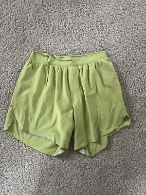 Lululemon Lime Green Speed Up Lined Shorts N