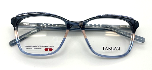 NUEVO TAKUMI TK1172 50 AZUL CLARO CON CLIPS MARCOS DE GAFAS AUTÉNTICAS 51-17-135 - Imagen 7 de 10