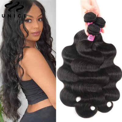 UNice Hair Peruvian Body Wave Bundles Human Hair Extensions Virgin Hair Weave US