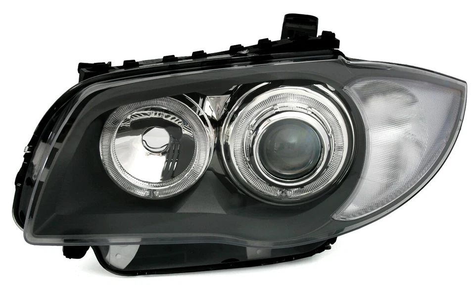 Angel Eyes Scheinwerfer mit weiße LED Ringe für 1er BMW E87 E81 E82 E88 Grau - Bild 4 von 4
