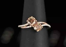 2 Ctw Round Cut Lab-Created Chocolate Diamond Wedding Ring 14K Rose Gold Plated