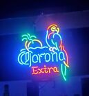 Corona Extra Parrot Palm Tree Bird 17"x14" Neon Light Lamp Sign Bar Open Display