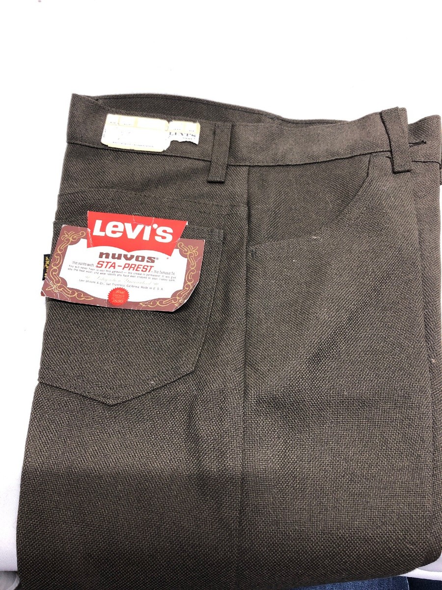 Vintage Dead Stock LEVIS Nuvos 1960s Jeans Brown 24x25 NOS 