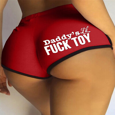 Pantaloncini Donna Booty In Poliestere: Sexy, Stampa Lettere, Per Yoga E Allenamento! - Foto 3
