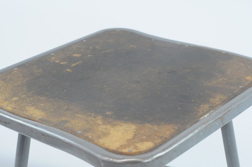 Taburete industrial vintage taburete de laboratorio de mediados de siglo tienda de metal taburete de cocina taburete cr - Imagen 6 de 11