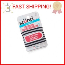 Scunci No-Slip Grip The Evolution Hair Ties, Black 14 ea