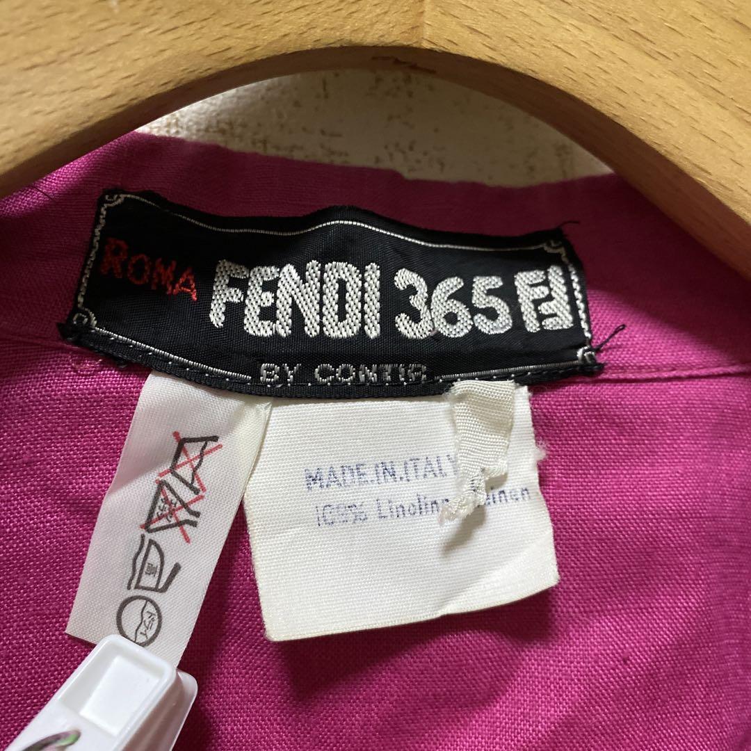 FENDI Vintage Pink OnePiece Dress with Engraved Buttons Size
