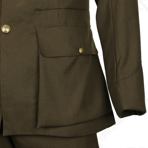 WW2 British Army Officer Tunic - 4 Pockets Buttoned Collared Shirt Chevron Cuff - Picture 5 of 9
