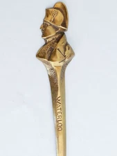 Vintage Brass French Emperor Napoleon Bonaparte Waterloo Souvenir Letter Opener