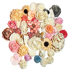 Wood Flowers Bouquet Multi Color Types Handmade with Stems DIY Easy Assemble 2 