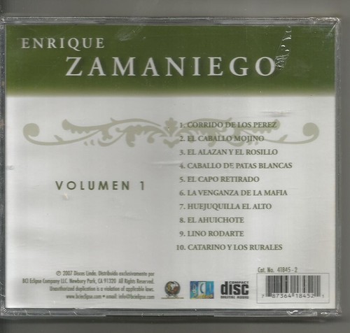 ENRIQUE ZAMANIEGO - VOLUMEN 1 !!~!! - Bild 2 von 2