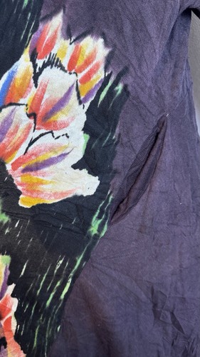 Adore Purple Floral Longline Draped Open Duster Cardigan Medium - Picture 4 of 7