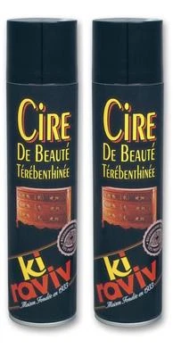 Lot de 2 KIRAVIV cire de beauté térébenthinée - aerosol 400 ml