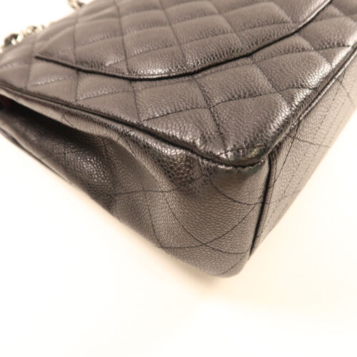 CHANEL CC SHW Maxi Classic Chain Shoulder Bag A58601 Calfskin Leather Black - Picture 7 of 19