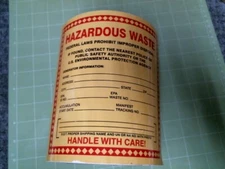 ACCUFORM MHZW20EVL Label,Waste,6" W,PK250, Caution Barricade Tape, Yellow  4A416