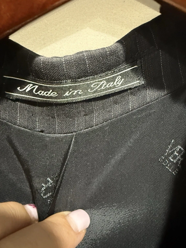 Traje Hombre Versace Colección 52R Lana Rayas 2 Piezas Hecho en Italia Foto 2 de 4