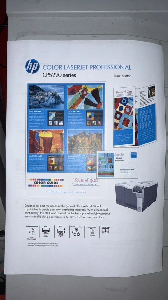 HP CP5225n A3 Colour Laser Printer -CE711A- 11K Page Count- B-20% C-80% M/Y-100% - Image 4 of 4