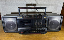 JVC PC-V55 AM/FM Cassette Stereo Boombox Tested Working Radio Tape