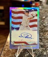 2025 Topps Archives JASSON DOMINGUEZ #/25 BLUE FOIL AUTO 1995 CYBERSTATS Yankees