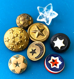 Vintage Celestial Star Motif Buttons