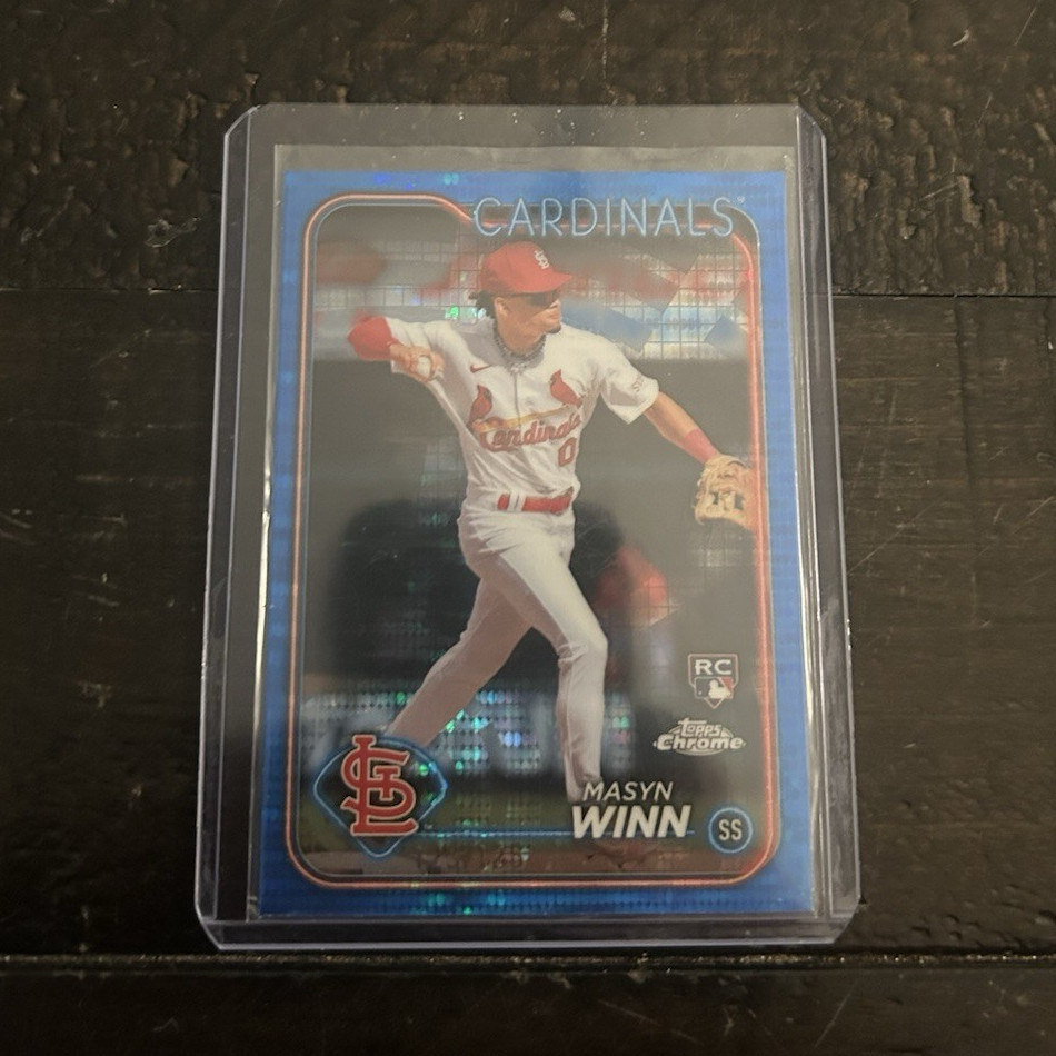 2024 Topps Chrome Masyn Winn #189 Blue Sonar Refractor /125 Rookie Card
